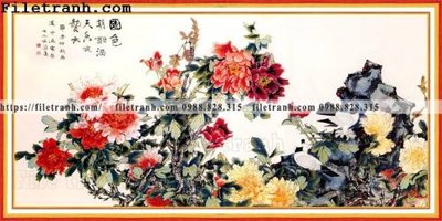 File tranh hoa mau don ve tay 285 (ảnh gốc) không bị mờ