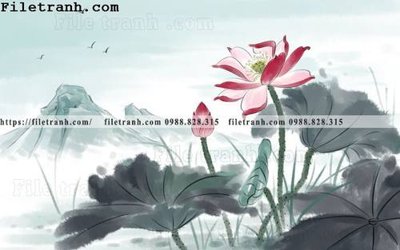 Tải file gốc hoa sen mau nuoc 116 (in tráng gương) siêu đẹpFile tranh gốc hoa sen mau nuoc 116 chất lượng cao