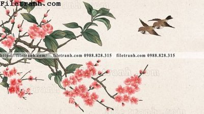 File gốc hoa va chim hien dai tranh dung 129 (PSD/TIFF) độ phân giải cao