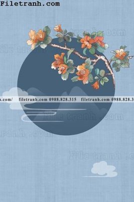 File PSD in ấn hoa va chim hien dai tranh dung 144 (chất lượng cao)