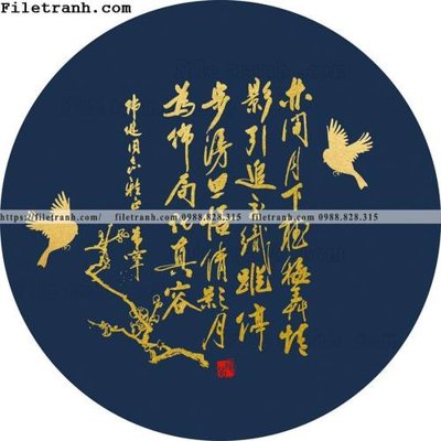 File in ấn hoa va chim xu huong quoc gia tron 111 (bản gốc) chất lượng cao