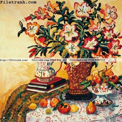 Tải file PSD loat tranh tinh vat hoa 196 (nguyên layer) để in