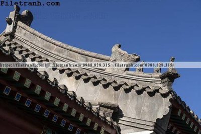 File tranh mai hien cua toa nha co 122 (bản gốc) in lụa 3D