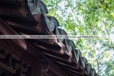 File tranh mai hien cua toa nha co 123 (gốc) in vải canvas