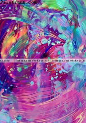 File tranh mau tranh truu tuong son nuoc 158 (bản gốc) in lụa 5D