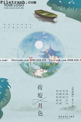 File tranh gốc PSD muc ap phich phong cach trung quoc 189 còn nguyên layer