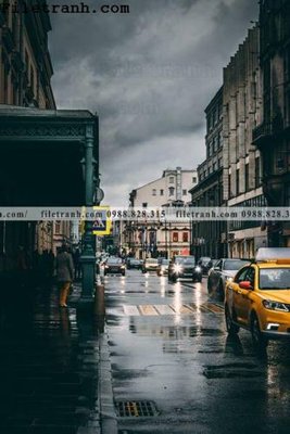 File tranh phien ban doc cua duong pho 137 (gốc) phong cách tối giản