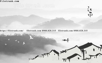 Tải file phong cach phong canh muc trung quoc 227 (gốc) làm file tranh quảng cáo