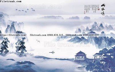 File tranh gốc phong cach phong canh muc trung quoc 262 (sắc nét từng chi tiết)
