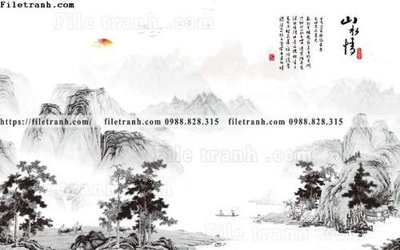 Ảnh gốc file in lụa phong cach phong canh muc trung quoc 273 chi tiết