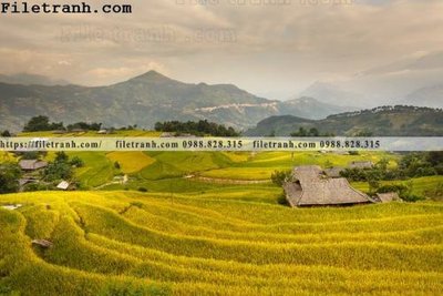 File tranh phong canh dep 110 (bản gốc) in lụa dán tường