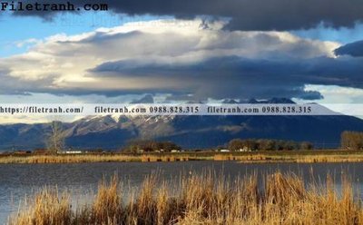 File tranh phong canh nui ngang 171 (file gốc) chủ đề phong thủy