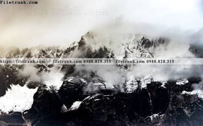 Tải file phong canh rung nui bien 602 (PSD) cho in tranh kính