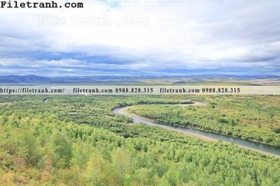 File tranh phong canh thao nguyen Mong Co 120 (gốc) in trên kính