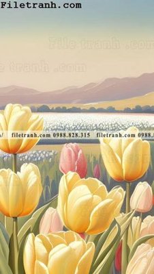 Ảnh gốc phong canh tranh son dau ve tay 124 (độ nét cao) in tráng gương