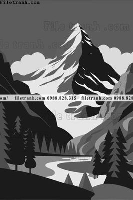 File tranh phong canh truu tuong vector 1549 (bản gốc) treo quán cafe