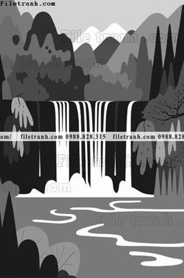 File gốc phong canh truu tuong vector 1559 (in lụa) tranh thuận buồm