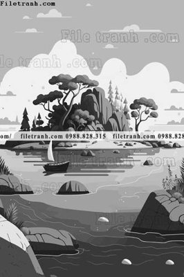 File tranh gốc phong canh truu tuong vector 1579 (bản quyền) độc đáo