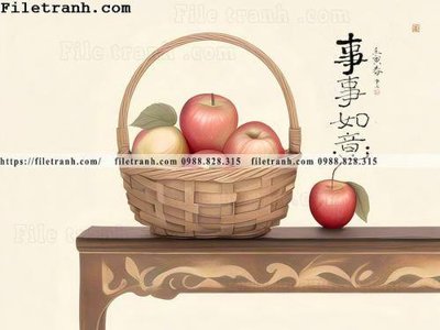 File tranh trang trí qua hong nghia la moi viec suon se 113 (file gốc)