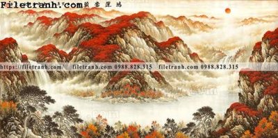 File in mica thuy mac trung quoc mau do 104 (bản gốc) làm vách ngăn