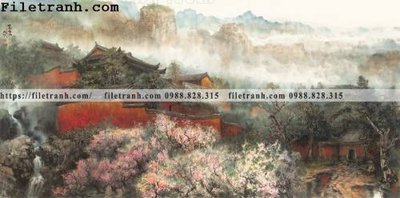 Download file tranh PSD thuy mac trung quoc mau do 109 để chỉnh sửa