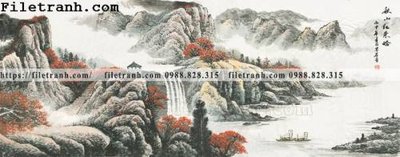 Ảnh gốc file in lụa thuy mac trung quoc mau do 111 chi tiết