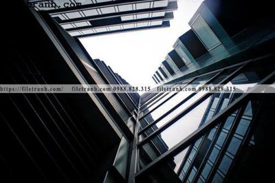 File tranh toa nha hinh hoc ngang 107 (ảnh gốc) in trần nhà