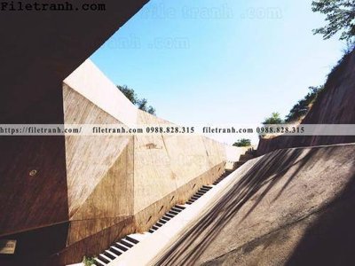 Ảnh gốc file in lụa toa nha hinh hoc ngang 232 chi tiết