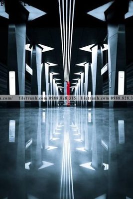 File in trần toa nha hinh hoc thang dung 238 (file gốc) xuyên sáng