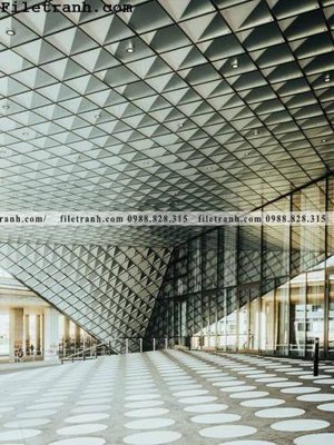 Hình ảnh file gốc in trần nhà toa nha hinh hoc thang dung 275