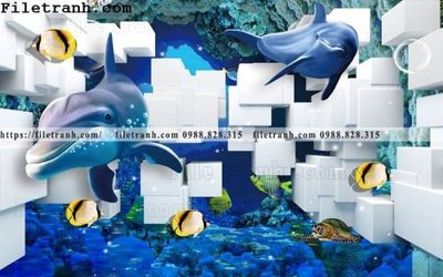 File gốc tranh 3D the gioi duoi nuoc dai duong 113 (cho in ấn) độc quyền