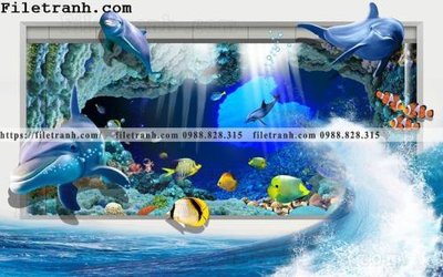 Download file gốc tranh 3D the gioi duoi nuoc dai duong 142 (in mica) trang trí