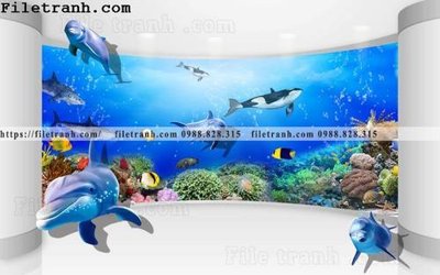 File gốc tranh 3D the gioi duoi nuoc dai duong 144 (ảnh chi tiết) để in lụa