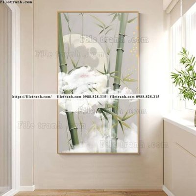 File gốc in tráng gương tranh bambo cay truc kieu moi 514 chi tiết