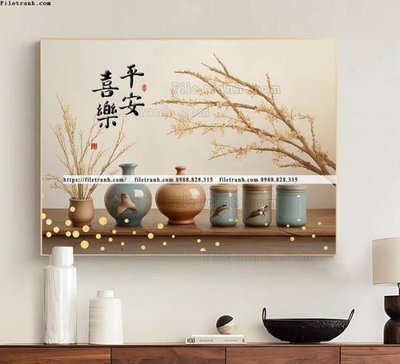 Download file gốc tranh binh hoa hop dong ho nha hang 509 (in lụa) hoa lá