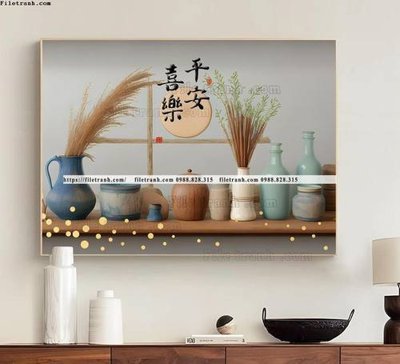 Tải file tranh binh hoa hop dong ho nha hang 512 (gốc) in ấn chất lượng