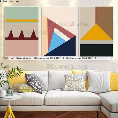 Download file tranh bo 3 tam hinh hoc truu tuong 501 (gốc) in mica bàn thờ