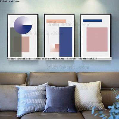 File gốc tranh bo 3 tam hinh hoc truu tuong 504 (vector) cho in ấn