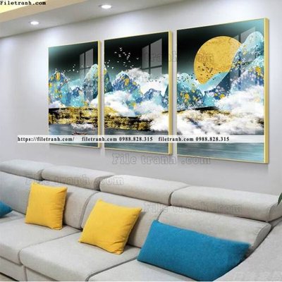 File tranh gốc PSD tranh bo 3 tam pha le guong 511 còn nguyên layer