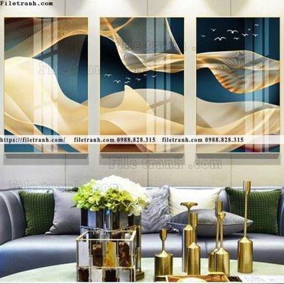 File tranh gốc tranh bo 3 tam pha le guong 584 (bản quyền) Filetranh.com