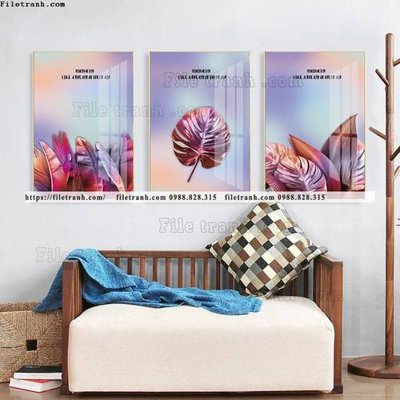 Ảnh gốc file in lụa tranh bo 3 tam pha le guong 632 chi tiết