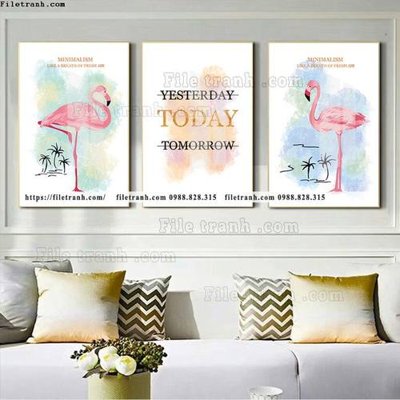 File PSD tranh bo 3 tam pha le guong 663 (nguyên gốc) chất lượng cao