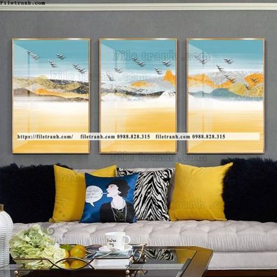 File tranh gốc tranh bo 3 tam pha le guong 681 chủ đề hiện đại