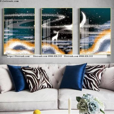 Ảnh gốc file in lụa tranh bo 3 tam pha le guong 803 chi tiết