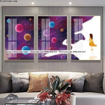 Chi tiết file tranh tráng gương tranh bo 3 tam pha le guong 834 (ảnh gốc)