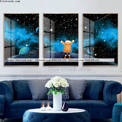 File gốc tranh bo 3 tam pha le guong 844 (trang trí) phòng làm việc