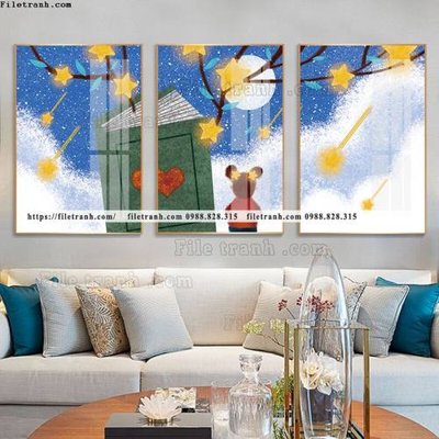 File gốc tranh bo 3 tam pha le guong 847 (cho in UV) siêu nét