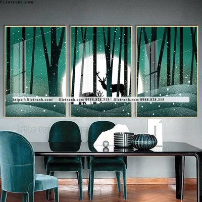 File in trần tranh bo 3 tam pha le guong 863 (bản gốc) mây trời