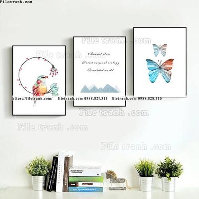 File gốc tranh bo 3 tranh hoat hinh tre em ngho nghinh 535 (chủ đề hiện đại) trang trí