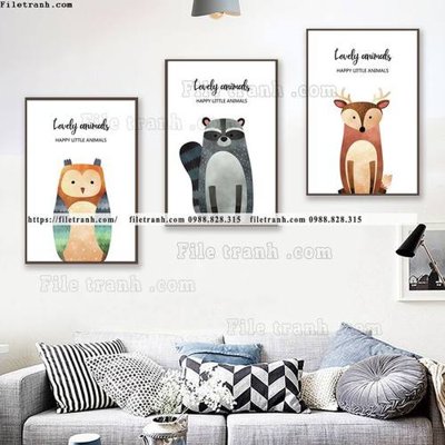 File gốc tranh bo 3 tranh hoat hinh tre em ngho nghinh 543 (cho in ấn) từ kho Filetranh